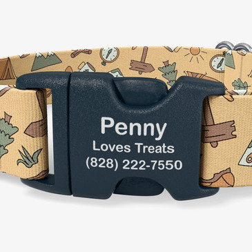 closeup of buckle personalization